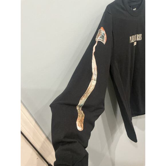 Huf x Pleasures Spore Long Sleeve Shirt Size S Streetwear Psilocybin Mushrooms - Picture 8 of 11